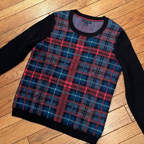Tommy Hilfiger dynamic plaid sweater M - Picture 2 of 6